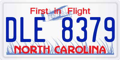 NC license plate DLE8379
