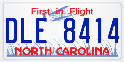 NC license plate DLE8414