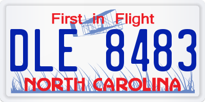 NC license plate DLE8483