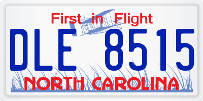 NC license plate DLE8515