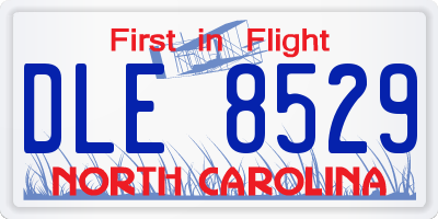 NC license plate DLE8529