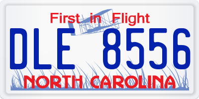 NC license plate DLE8556