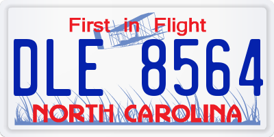 NC license plate DLE8564