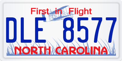 NC license plate DLE8577
