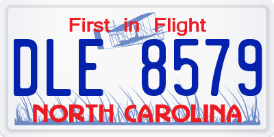 NC license plate DLE8579