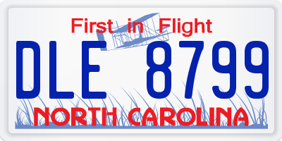 NC license plate DLE8799