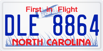 NC license plate DLE8864