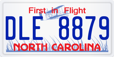 NC license plate DLE8879