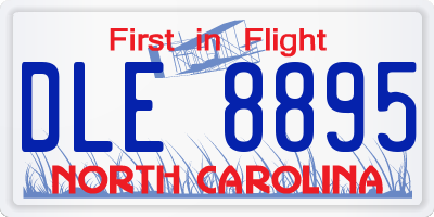 NC license plate DLE8895