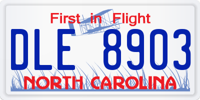 NC license plate DLE8903