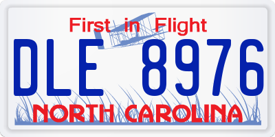 NC license plate DLE8976