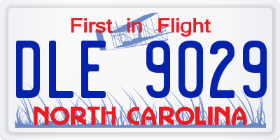 NC license plate DLE9029