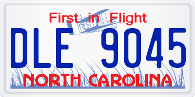 NC license plate DLE9045