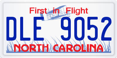 NC license plate DLE9052