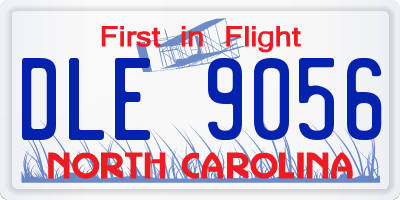 NC license plate DLE9056