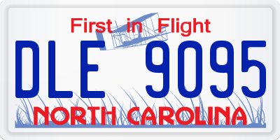 NC license plate DLE9095