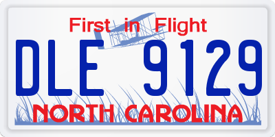 NC license plate DLE9129
