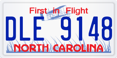 NC license plate DLE9148