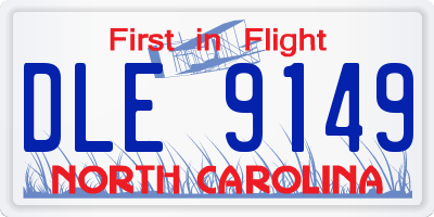 NC license plate DLE9149