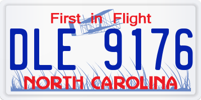 NC license plate DLE9176