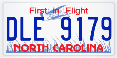 NC license plate DLE9179