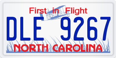 NC license plate DLE9267