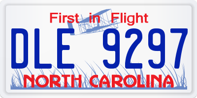 NC license plate DLE9297