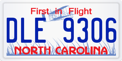 NC license plate DLE9306