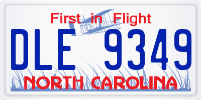 NC license plate DLE9349