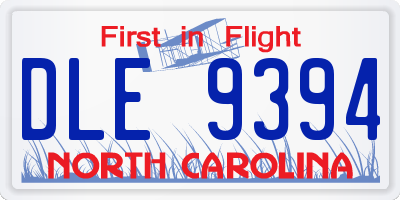 NC license plate DLE9394