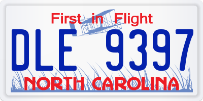 NC license plate DLE9397