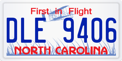 NC license plate DLE9406