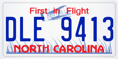 NC license plate DLE9413