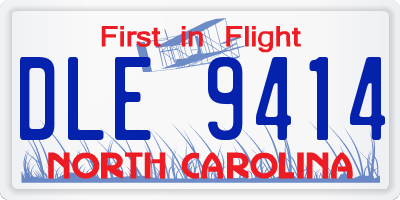 NC license plate DLE9414