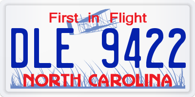 NC license plate DLE9422