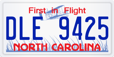 NC license plate DLE9425