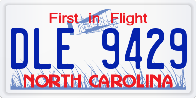 NC license plate DLE9429