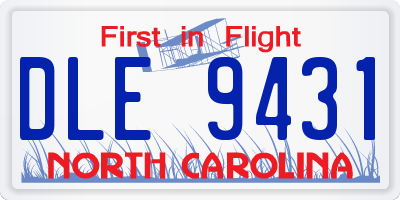 NC license plate DLE9431