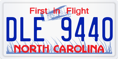 NC license plate DLE9440