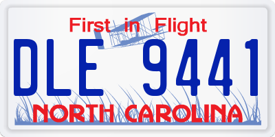 NC license plate DLE9441