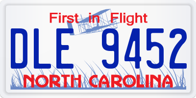 NC license plate DLE9452