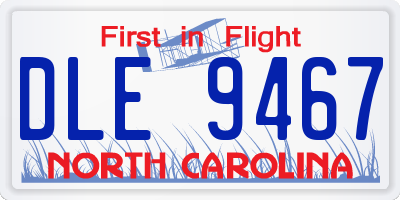 NC license plate DLE9467