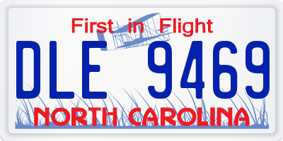 NC license plate DLE9469