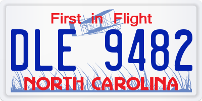NC license plate DLE9482