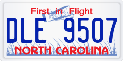 NC license plate DLE9507