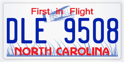NC license plate DLE9508