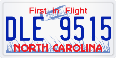 NC license plate DLE9515