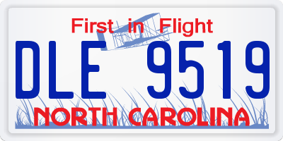 NC license plate DLE9519