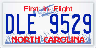 NC license plate DLE9529