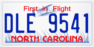 NC license plate DLE9541